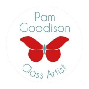 Pam Goodison glass artist logo